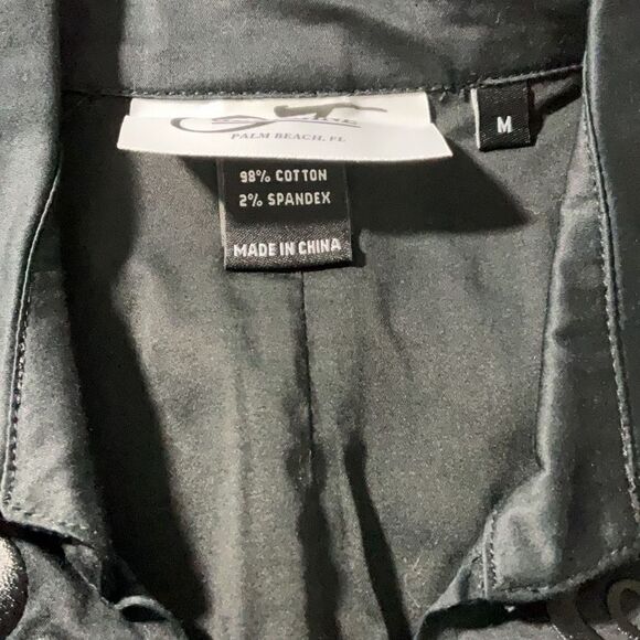 Christine Alexander Embroidered Black Zip Front Long Sleeve Embellished Shirt M - Picture 11 of 11